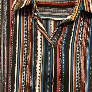 NWOT Melissa Paige MultiColored Blouse 1X